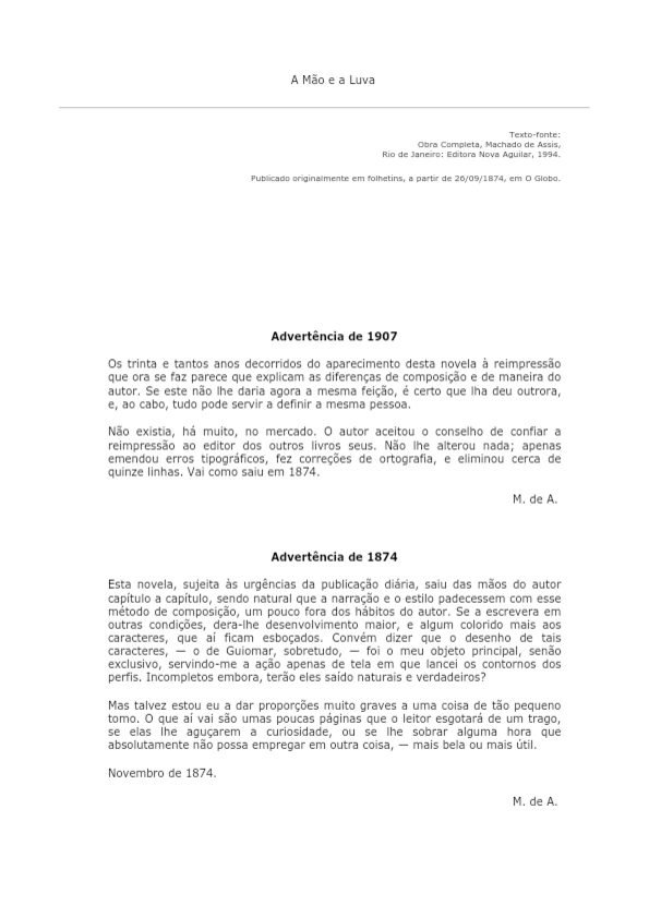 Capa de A Mão e a Luva
